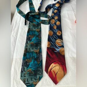 J. Garcia Blue and Red Artistic Ties
